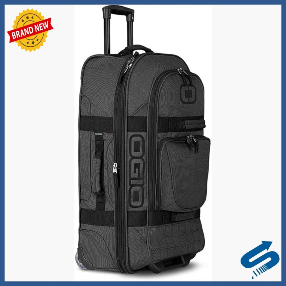 Large Wheeled Travel Suitcase with Mesh Dividers and Extendable Handle